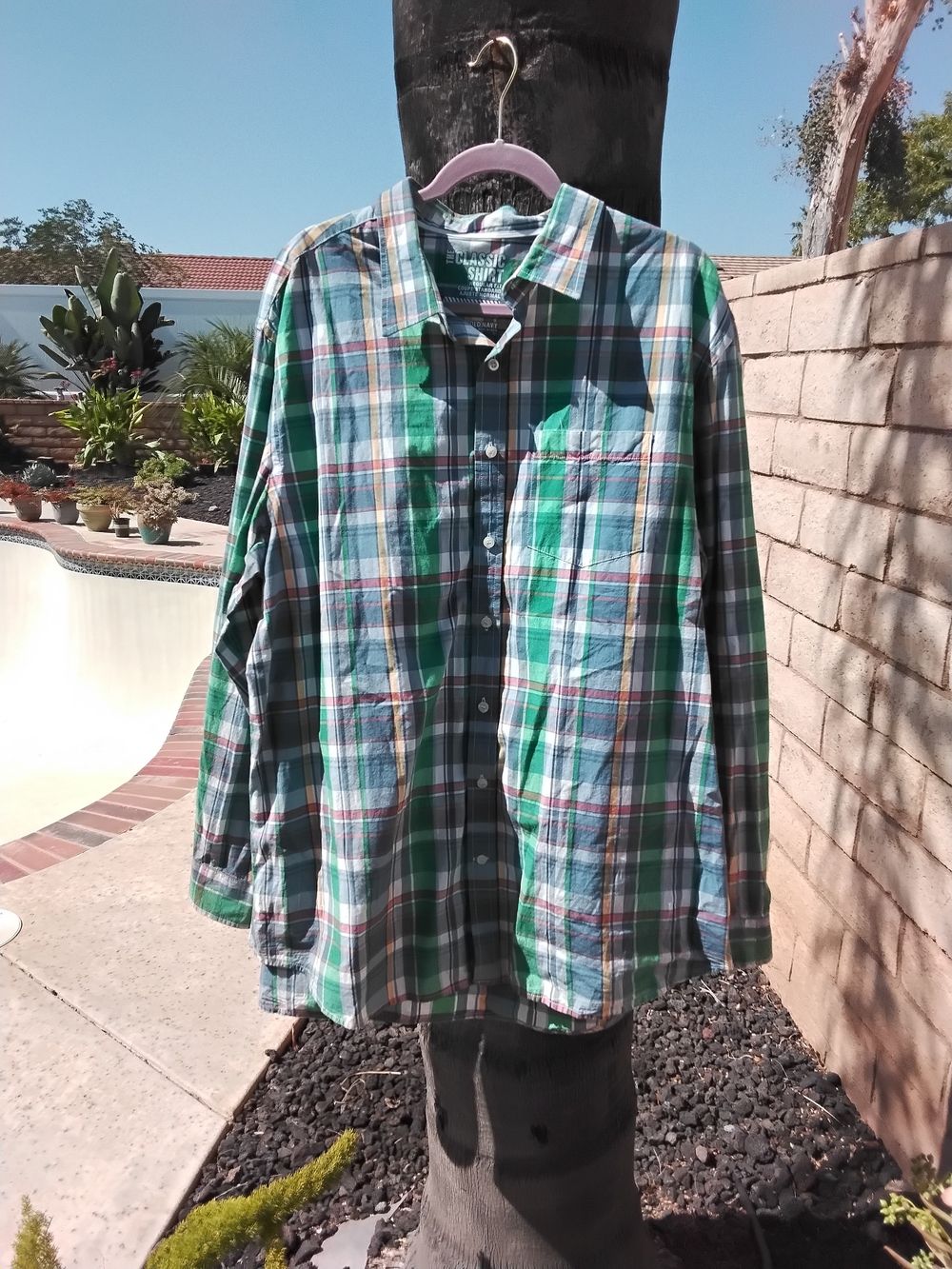 The Classic Green and Blue Plaid Button-Down Shirt